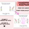 Mother’s Day Handprint Keepsake Craft Printable Gift for Mom Floral MOM Poem Art Activity for Preschool Kids DIY Handprint Card Fun